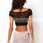 Sexy Tight Fashion Summer Lace Dew Belly Off-shoulder Wholesale OEM Blouse&Top