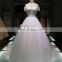 Off Shoulder A Line And Back Deep V Neck Lace Up Wedding Dress Big Train Wedding Gown