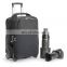 airport international rolling camera bag for 2 gripped dslrs with lenses attached