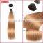 Two tone colored hair 1b/27 ombre hair extensions silky straight brazilian hair weave bundles