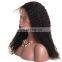 Woman hair wig curly wave peruvian lace front wigs