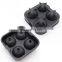 Hot sale 4 holes spherical ice tray new style 4 grid silicone sphere ice maker ice grid mould