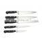ABS handle 5pcs stainless steel chef knife set with wooden block