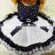 Sequins rhinestone Dog Dress Yarn Tutu Skirt bowknot Princess black Dresses For Dogs Pet