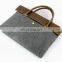 Laptop Bag Briefcase bag Felt with PU leather handle custom logo