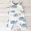 Baby Jumpsuit Cartoon Whale Toddler Summer Sleeveless Romper for 0-3T