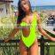 2019 Black One Shoulder Sexy One Piece Swimsuit Women Push Up Swimwear Solid Summer BeachWear High Cut Bathing Monokini Bodysuit