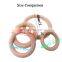 DIY Baby Grind Wooden toys Safe eco-friendly photography Wooden circle ring Infant Gift 11size