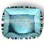Dog Stripes Print Canvas Dog Bed Pet Memory Foam Pet Bed