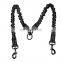 Double-headed luminous double big dog nylon leash for two dogs