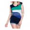 Pregnant Women Sport Sleeveless Top Summer Fashion Short Sleeved Pregnant Casual Tops Top Loose Spell Color Breastfeeding Tops