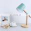 Modern Decorative Iron+Wood Study Room Table Lamp Desk Light With Colorful Lampshade