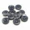 New Style Fashion Front Laser Printed White Logo Effect Resin Button For Clothing