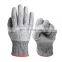 HPPE cut-resistant 5-level protection for safe work cut-resistant gloves with PU coated palm knife blade protection