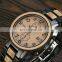 Hot Sale Men Watches Wood Quartz Watch Customize Chronograph Date Wristwatch Waterproof Handmade Logo Dropshipping OEM