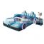 Cute race car shape baby bed Top-quality Wholesale leather bed Fashion Modern LED light children bed