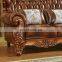 high quality european antique living room furniture sofa genuine leather sofa set
