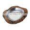 wooden & metal bowl