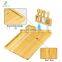 Bamboo Cheese Board and Knife Set - Charcuterie boards Bamboo Wood Cutting Platter and Cheese Serving Tray