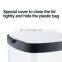 6L square white color stock stainless steel trash can kitchen dustbin garbage trash bin