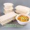 corn starch plastic round food tray food tray with lid Biodegradable Plastic Meal Prep Tray bio disposable corn starch