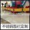 Advertising banner barrier and cafe barriers banner in shopping mall and restaurant