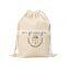 Bolsas De Algodon Lona Black Canvas Cotton Muslin Pouch Dust Gift Bag Drawstring Bag With Custom Print Logo