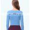 Wholesale Custom Anti-Bacterial Women Gym Wear Fitness Crop Top Long Sleeve Sport Shirt Ladies Workout Exercise Running Clothing