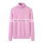 100% Knitted Turtleneck Pullover Sweater High Quality Casual Solid Cashmere for Women Front Logo for Winter
