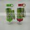 Colorful plastic clear fruit juice drinking bottle, juice water cup