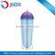 Double wall plastic drinking bottle with screw top