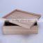 Raw Wood Jewelry Box Wooden gift storage Box With lid