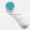 2 in 1 Ultrasonic Vibration Electric Facial Cleansing Brush with silicone and super fine hair head