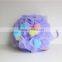 wholesale bubble body cleaning cool bath ball with colorful heart shaped sponge grains