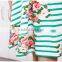 2016 Hot Sale Summer Children Girl Wearing Kids Clothing Green Strap Veil Dress Pure Cotton Breathable Printed Breathable Dress