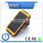 Best popular 12000mah solar power bank solar cell phone charger portable emergency solar power bank