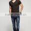 Factory OEM 100% cotton confortable 180gsm bulk v-neck t shirt
