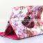High Quality Hard PU Leather Case for iPad 5 Beautiful Peach Flower Design Flip Case TB-0002