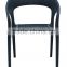 Black PP plastic rattan garden outdoor chairs