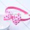 fancy polka dot plastic christmas hair bow headband for kids