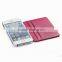 black and pink pu business card holder