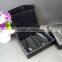 silk printing black pu leather playing card holder