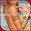 Wholesale golden foil tattoo stickers temporary metallic invisible mesh tattoo sleeves