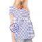 Custom 100% cotton jersey yarn dyed maternity clothing