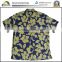 2015 Floral Hawaiian floral printed men's dress shirt