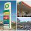 Double sided pylon sign for outdoor led display/petrol station pylon sign