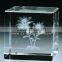 Square Crystal Wedding Anniversary Gifts With 3d inner laser