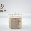 Wholesale genuine leather fashion cute custom design powder box for dressing case