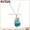 Latest design gold chain agate pendant charm necklace