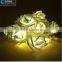 rose flower battery powered led string light for wedding christmas holiday party